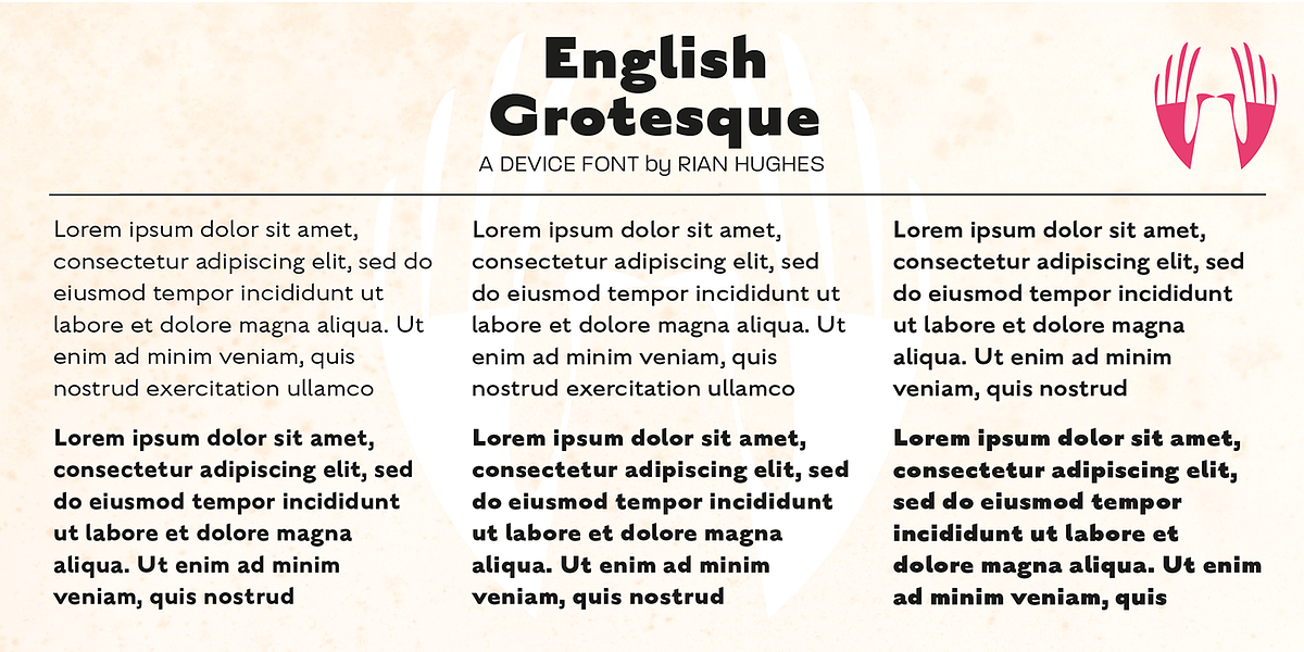 English Grotesque, a Sans Serif Font by Device (Photo 5 of 7)