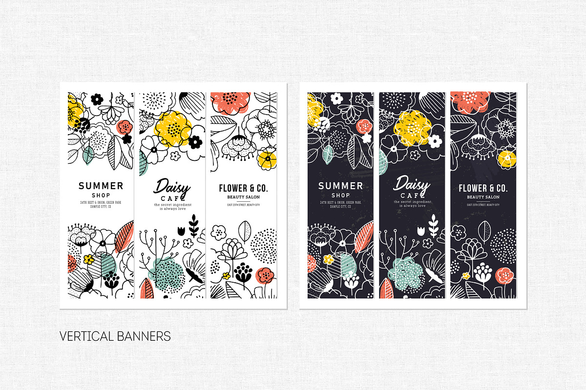 Scandinavian flowers, a Decorative Illustration by adehoidar (Photo 5 of 5)