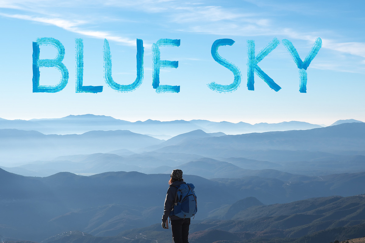 Azzurro SVG font preview 3