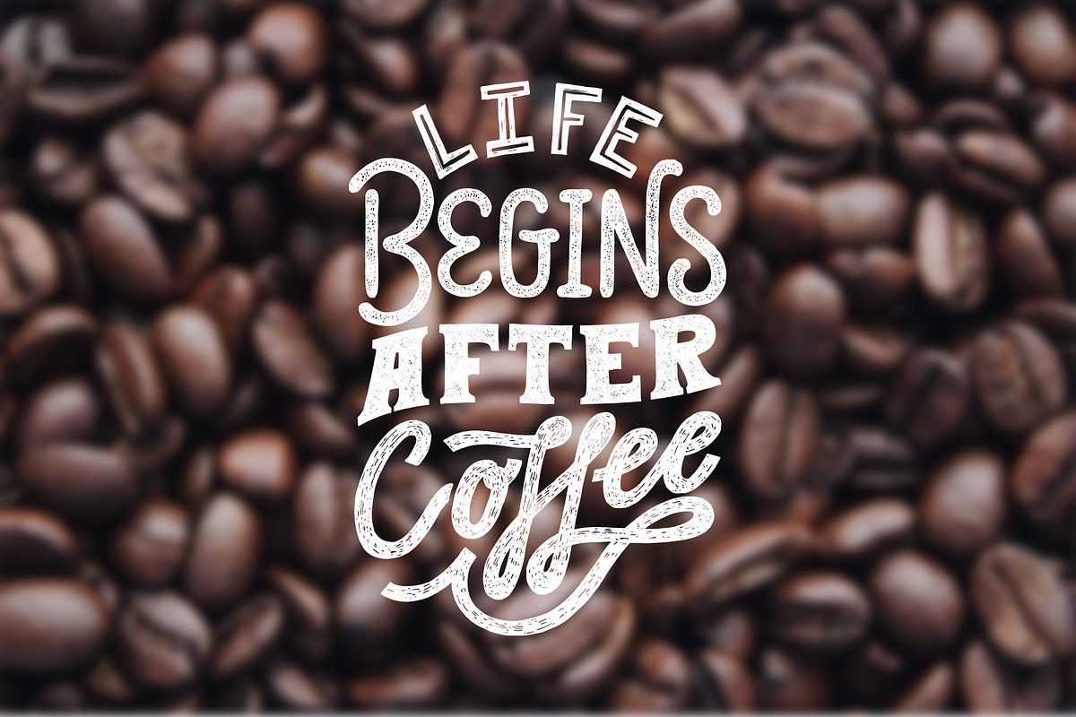 Vintage Coffee Lettering Quotes., a Graphic by ElenKoss (Photo 4 of 12)