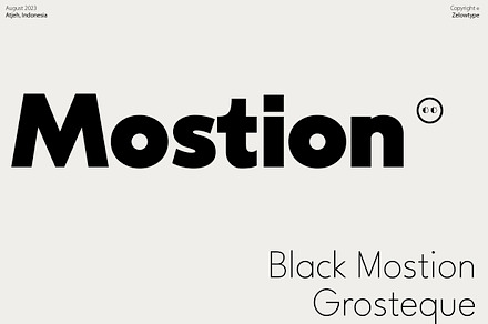 ZT Mostion, a Sans Serif Font by zelow type