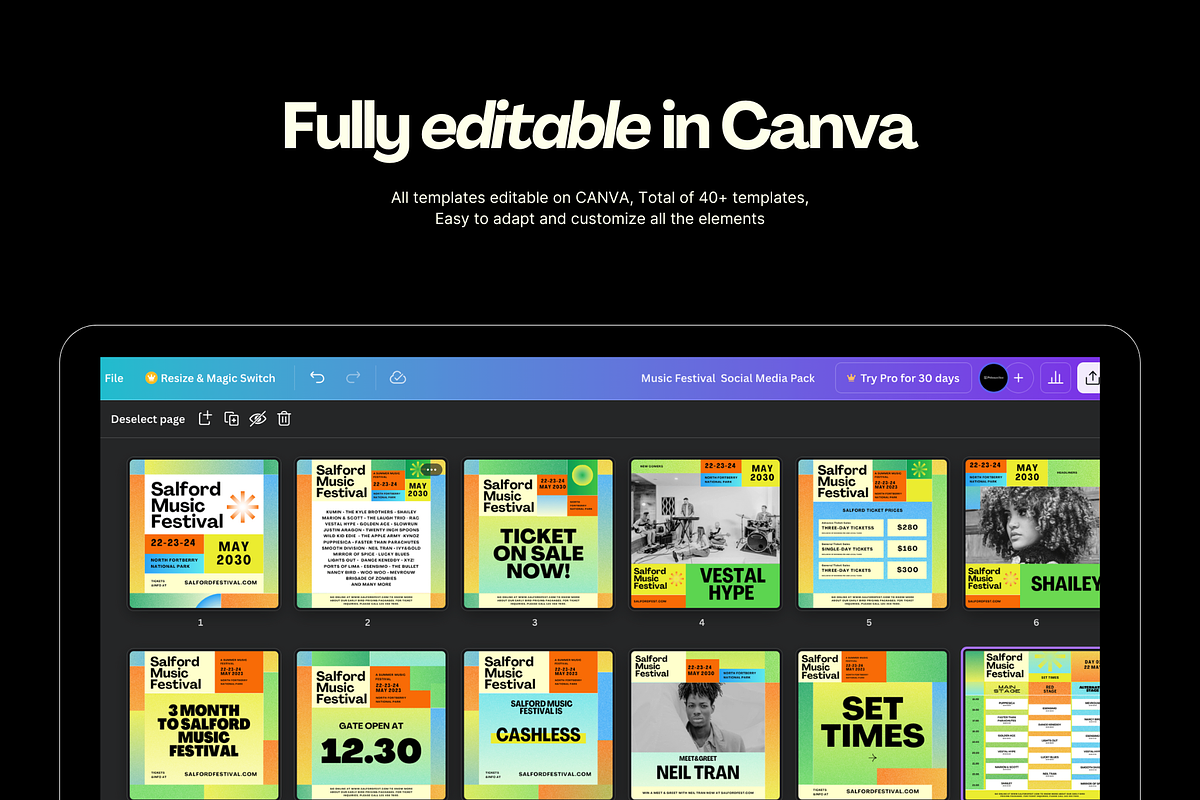Music Festival Social Media | Canva, a Social Media Template by Studio Provo (Photo 7 of 7)