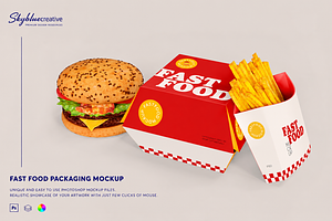 Fast Food Mockup, a Packaging Mockup by skybluecreative