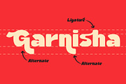 Garnisha - Retro Display Font, a Sans Serif Font by Rishsketch (Thumbnail 9 of 16)