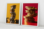 Balancing coins. 38 images, a Business Photo by Handmadefont (Thumbnail 10 of 10)