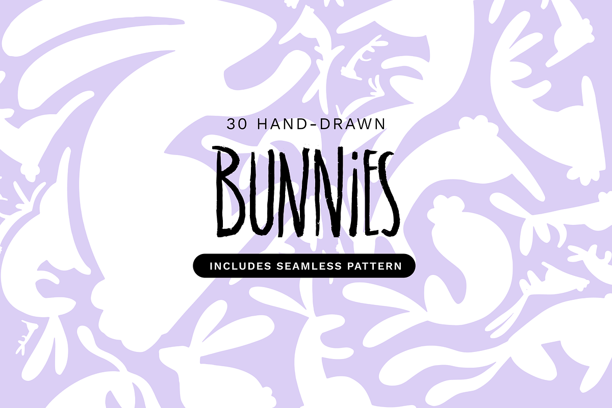 Hand-Drawn Bunny Illustrations, an Animal Illustration by nyulpsd (Photo 1 of 5)