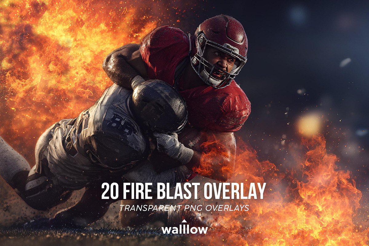 20 Fire Blast PNG Overlays, a Background Graphic by Walllow Creatives (Photo 3 of 6)
