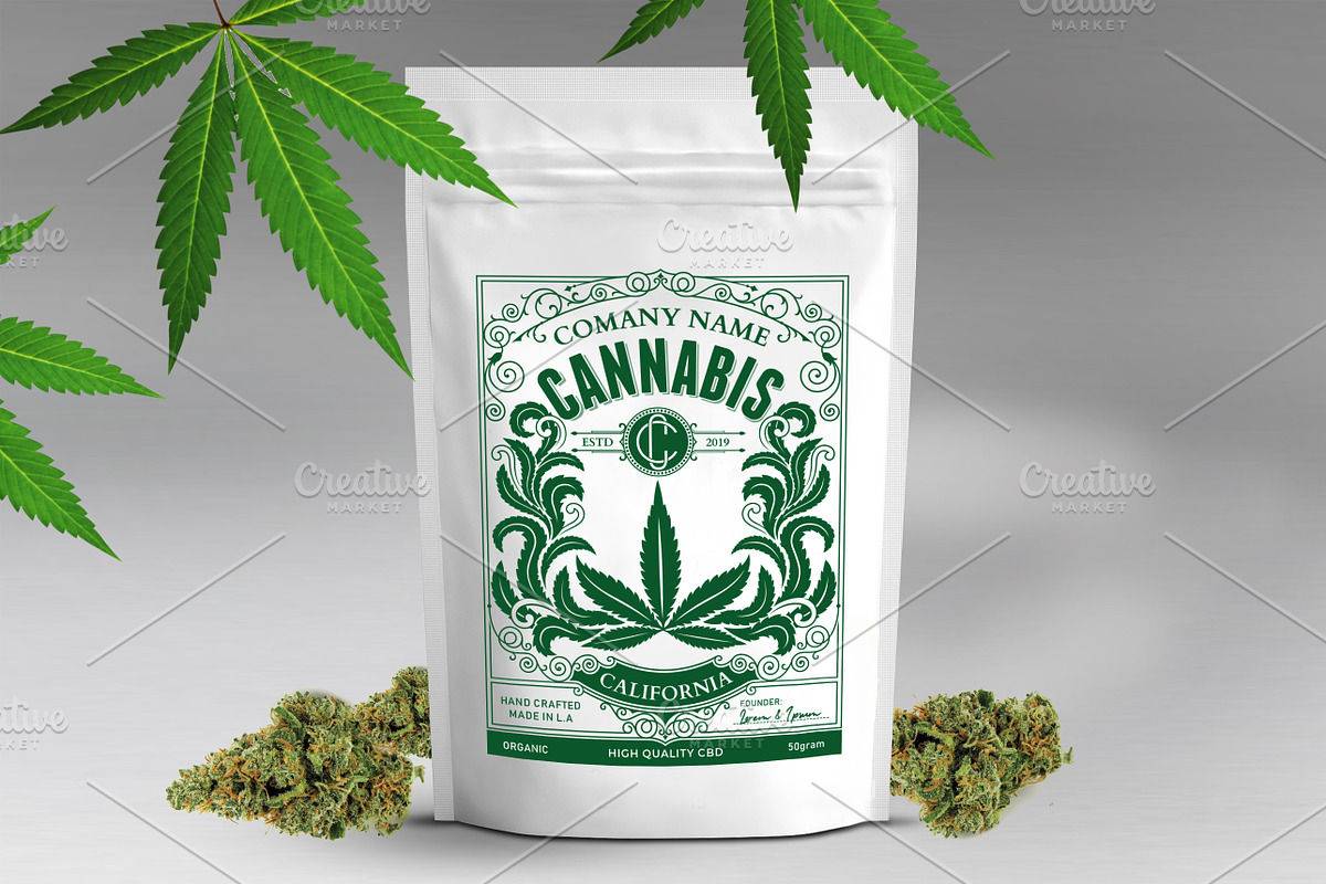 Cannabis Label Logo, a Branding & Logo Template by Shwet Art (Photo 6 of 6)