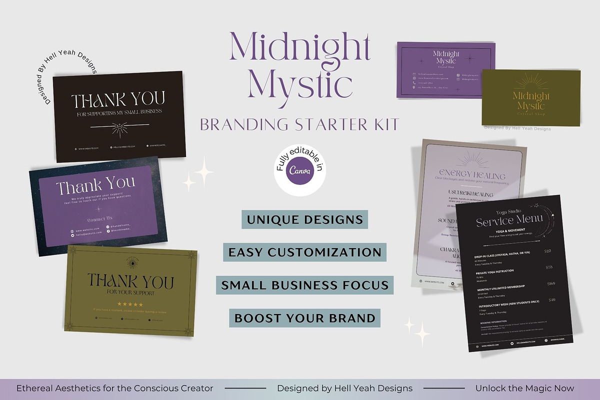 Midnight Mystic Branding Starter Kit, a Social Media Template by Hell Yeah Designs (Photo 15 of 15)