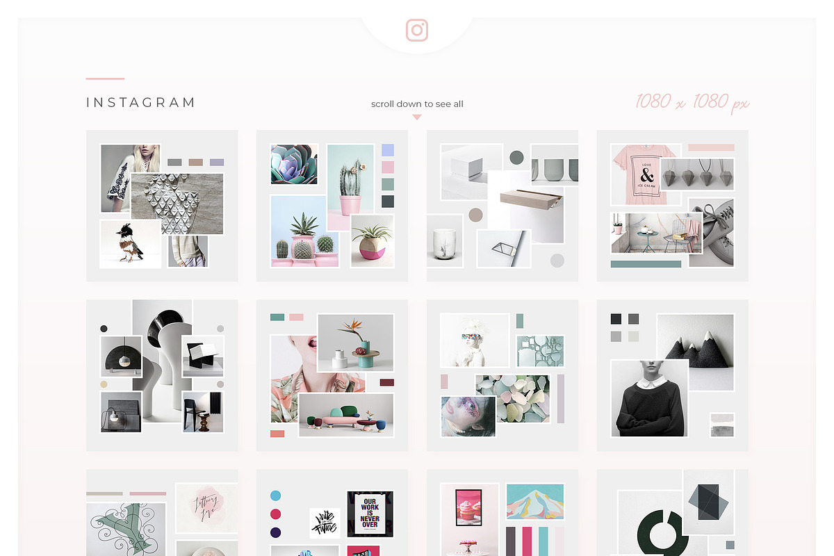 Oshie Mood Board Pack, a Social Media Template by AM Studio (Photo 4 of 6)