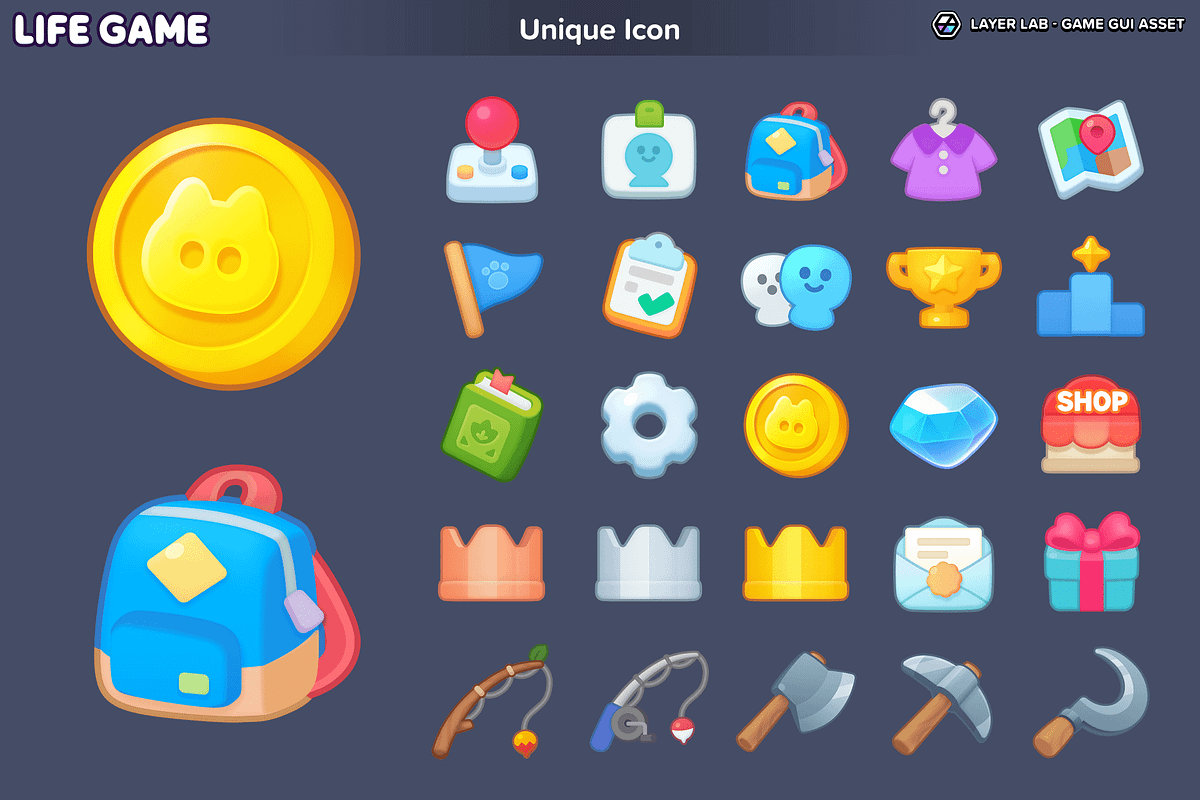 GUI - Life Game, an UI Kit Template by LAYERLAB (Photo 5 of 55)