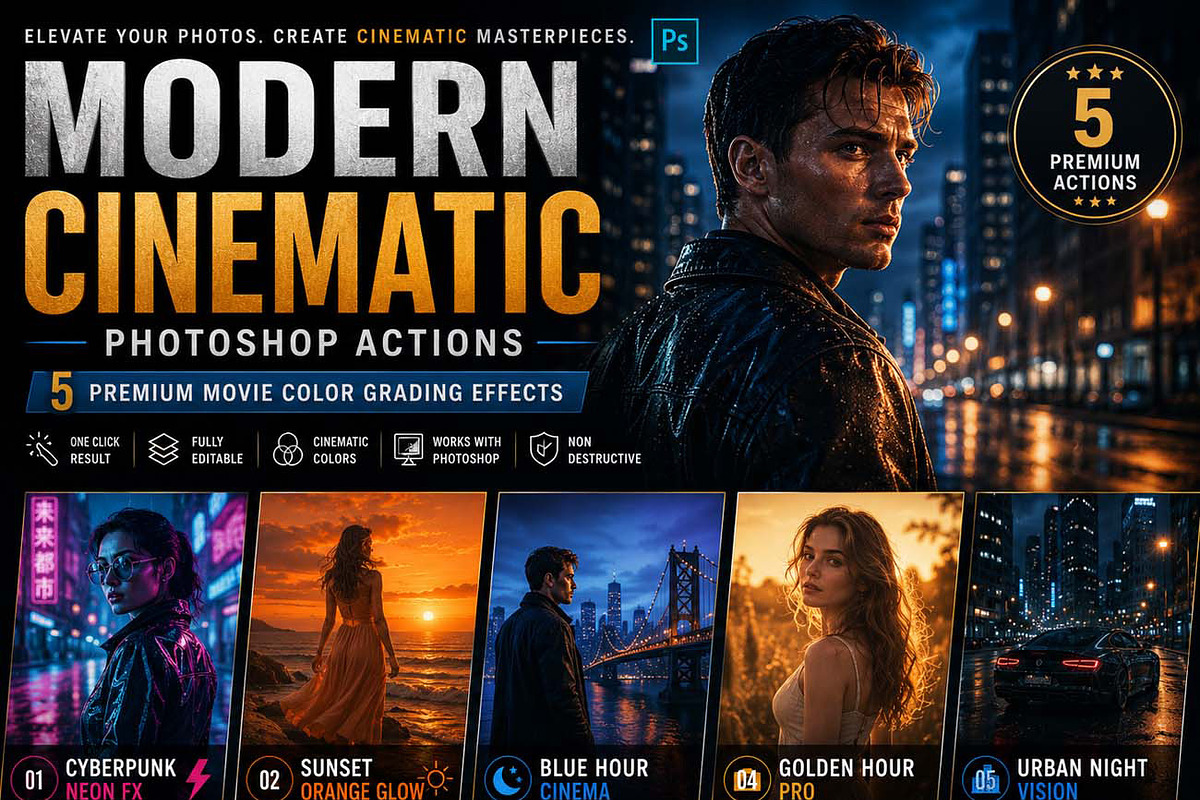 25-in-1 Cinematic PS Action Bundle, an Action Add-On by Studio Retouch (Photo 35 of 57)
