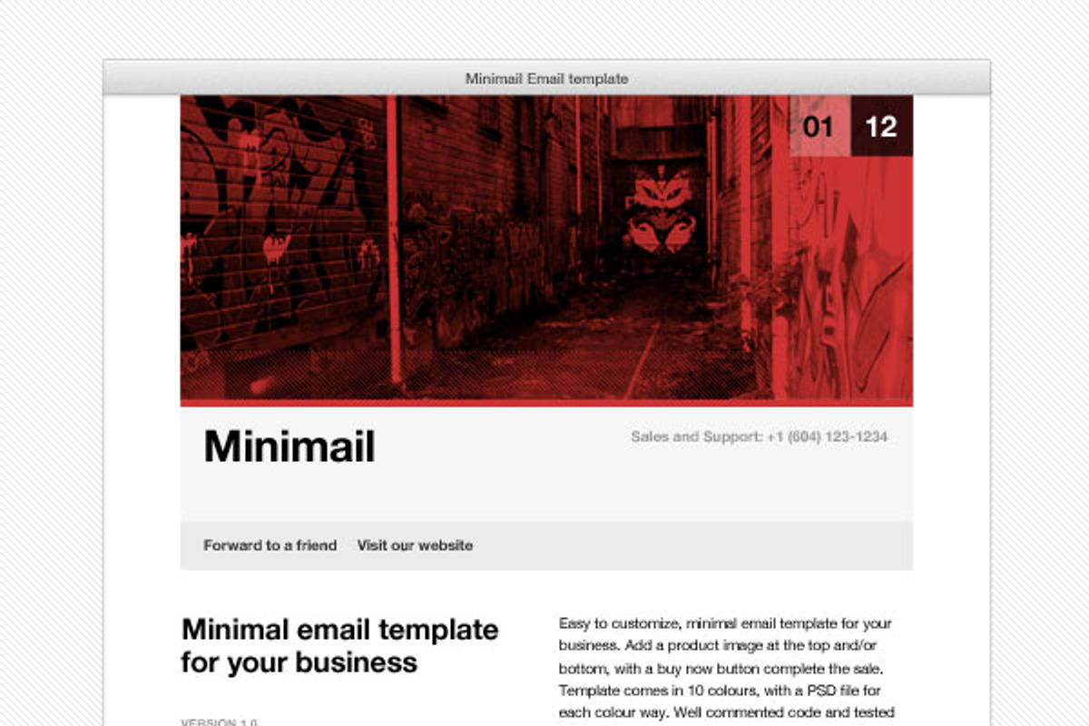 Minimail HTML Email Template, a Websites & App Template by Cardeo (Photo 1 of 2)
