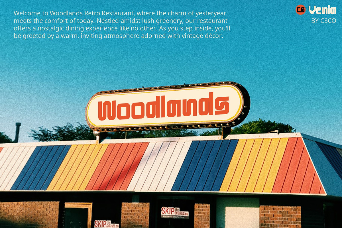 CS Venia – Retro Font, a Sans Serif Font by Craft Supply Co. (Photo 6 of 8)