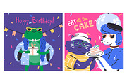 Happy birthday cards with animals, an Animal Illustration by Good Studio (Thumbnail 2 of 11)