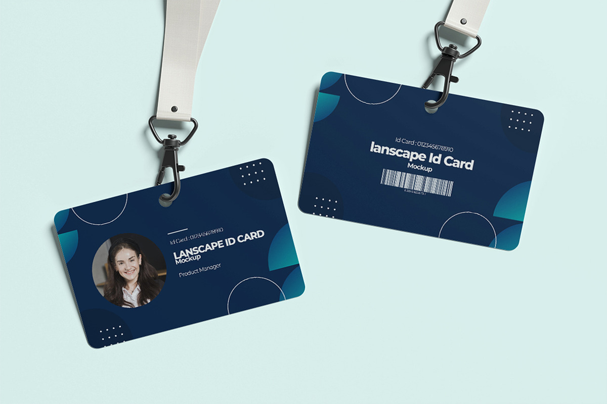ID Card Landscape Mockup, an Advertising Mockup by xavier_studio (Photo 5 of 5)