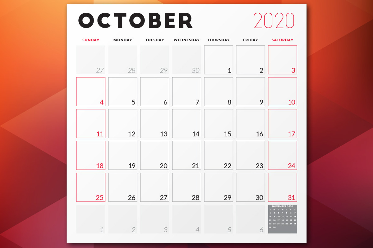 Monthly Planner 2020, a Stationery Template by AntartStock (Photo 3 of 4)