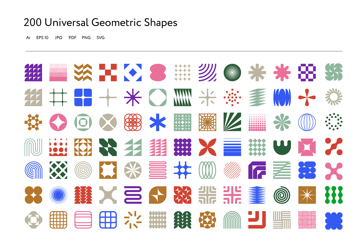 200 Geometric Shapes, an Object Graphic by DOBROGRAPH (Photo 3 of 9)
