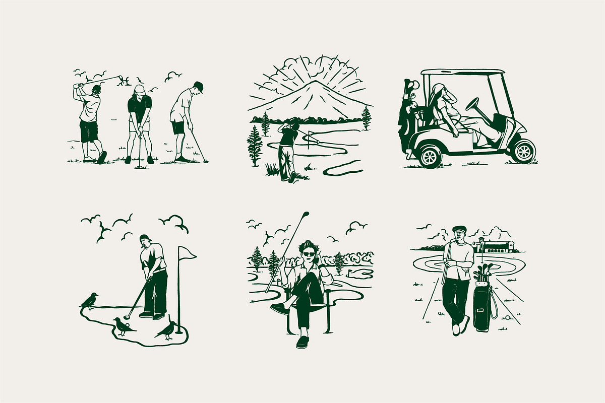 Golf Vintage Graphic, a Sport Illustration by Skilline Supply Co. (Photo 3 of 12)