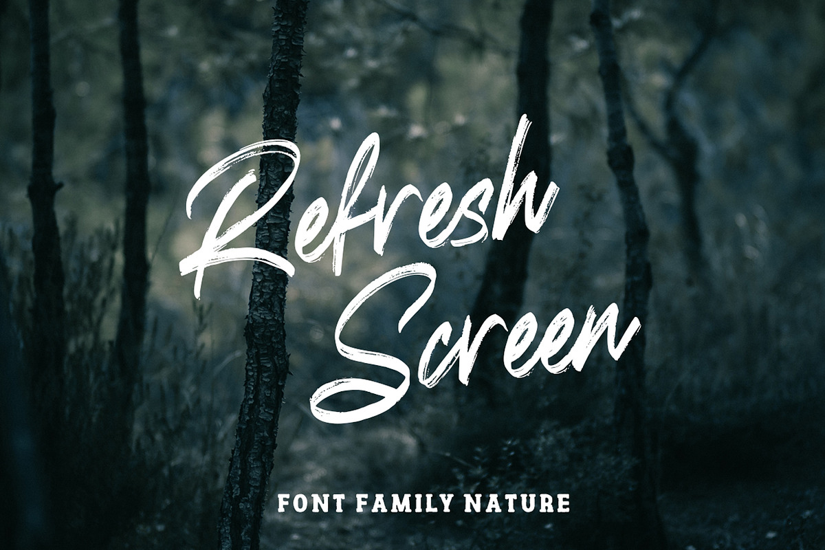 Refresh Screen - Brush Script Font