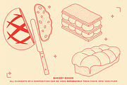 Bakery Food Vector Illustrations, a Food Illustration by TheFoodAtlas (Thumbnail 4 of 17)
