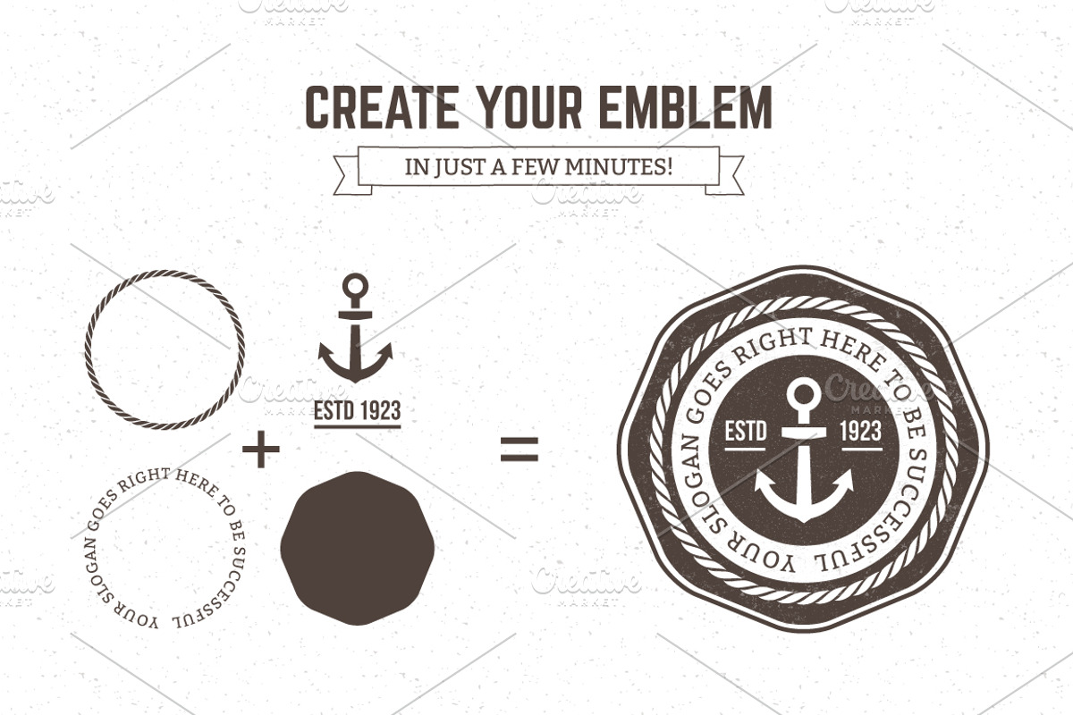 Logo Maker | Retro Emblem Generator, a Branding & Logo Template by Vecster (Photo 2 of 10)