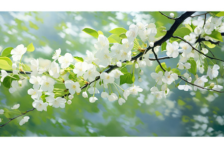 nature green blossom white, a Nature Photo by pikepicture