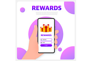 Rewards Mockup For Smartphone