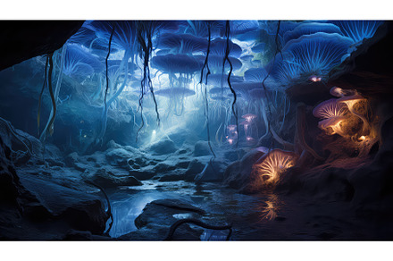 nature solution cave landscape ai, a Background Photo by pikepicture