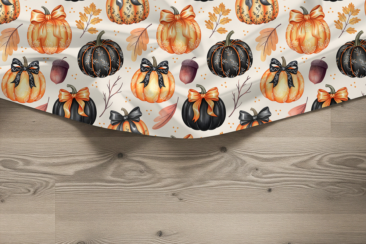 Autumn Seamless Pattern with Pumpkin, a Pattern Graphic by Kreeya Art Shop (Photo 10 of 11)