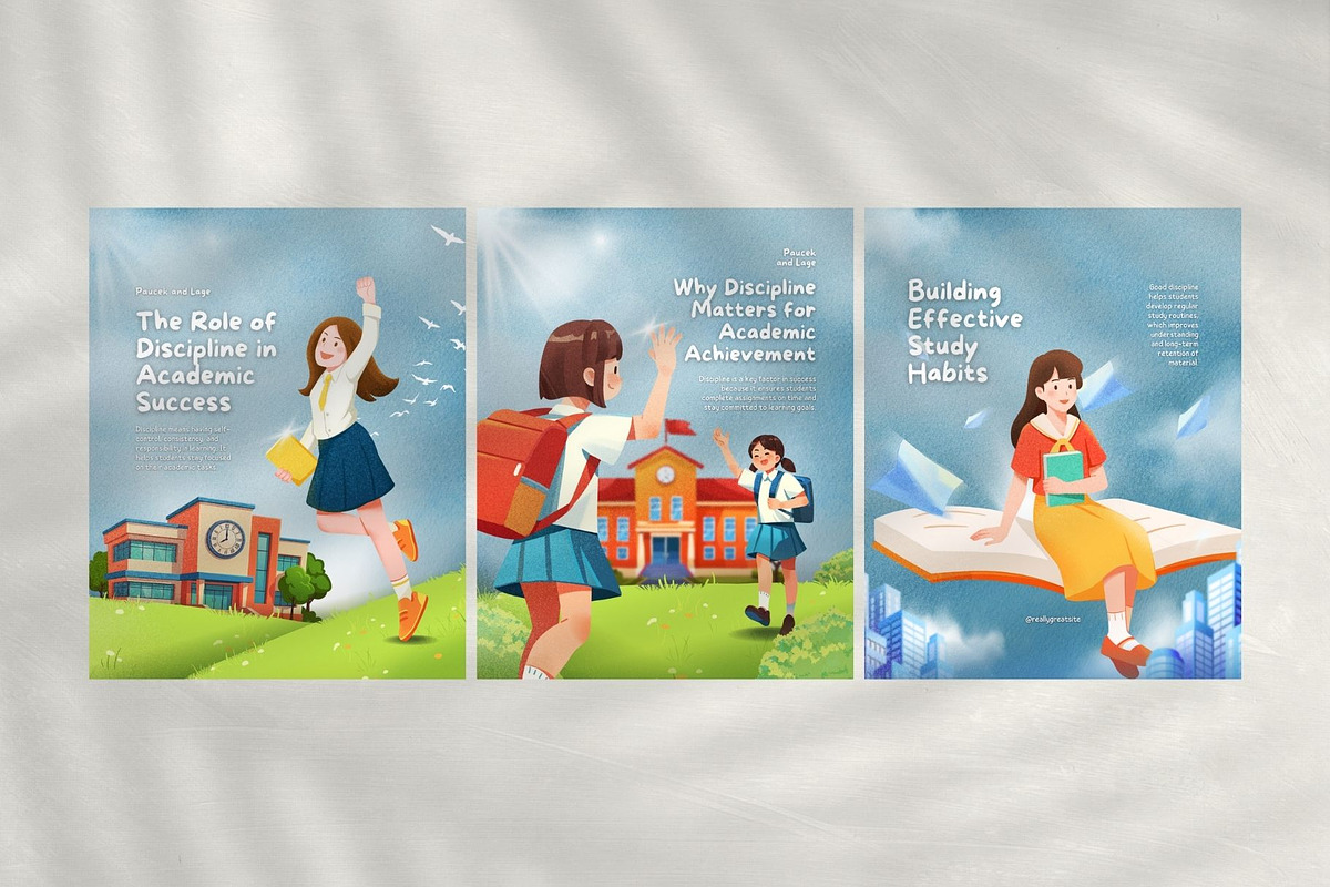 Academic Success Carousel Canva, a Social Media Template by Dstudio (Photo 1 of 4)