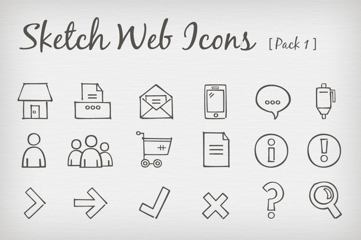 Sketch Web Icons [Pack 1], an Icon by Benjamin Norris (Photo 1 of 2)