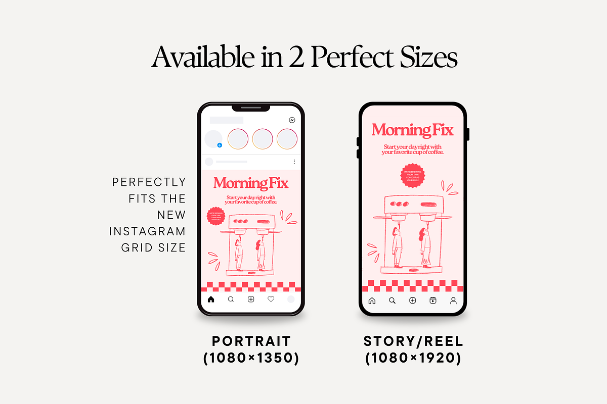Pink Cafe Bakery Instagram Templates, a Social Media Template by Anna Design Studio (Photo 3 of 9)