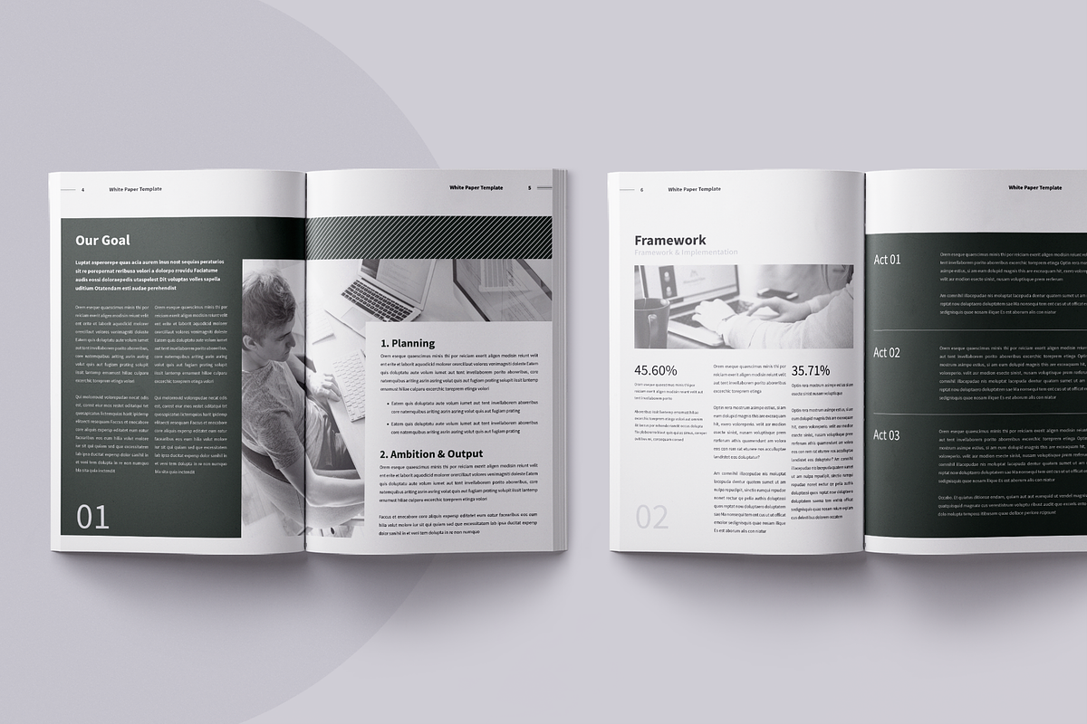 White Paper | Canva, Word, PPTX, InD, a Brochure Template by ArtisticLand (Photo 5 of 14)
