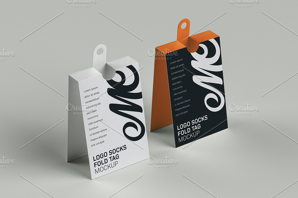 Set of Folding Hanging Tag mockups, a Packaging Mockup by Black Cat Studio (Photo 13 of 13)