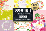 92% OFF Watercolor flowers BUNDLE, a Work Illustration by LABFcreations (Thumbnail 4 of 8)