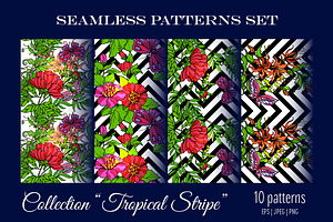 10 Tropical Seamless Patterns