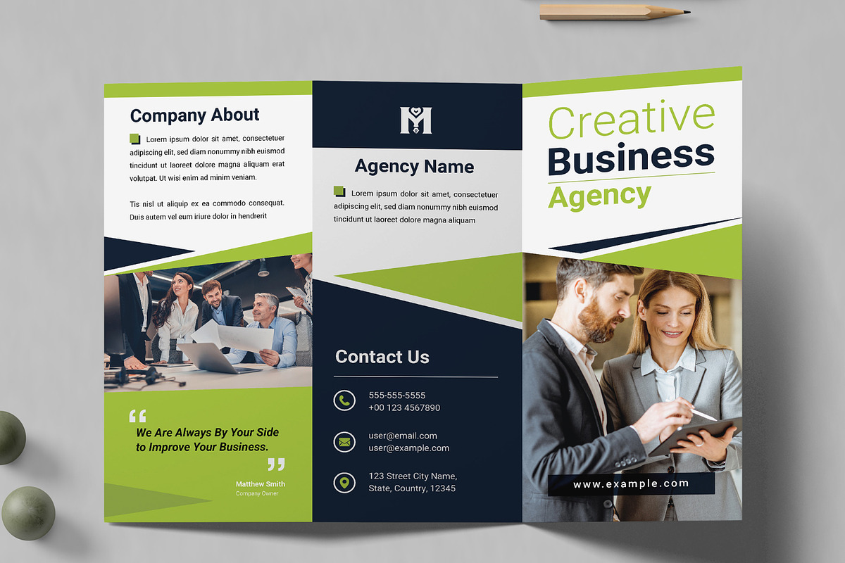 Business Trifold Brochure, a Brochure Template by MightyDesign (Photo 2 of 7)