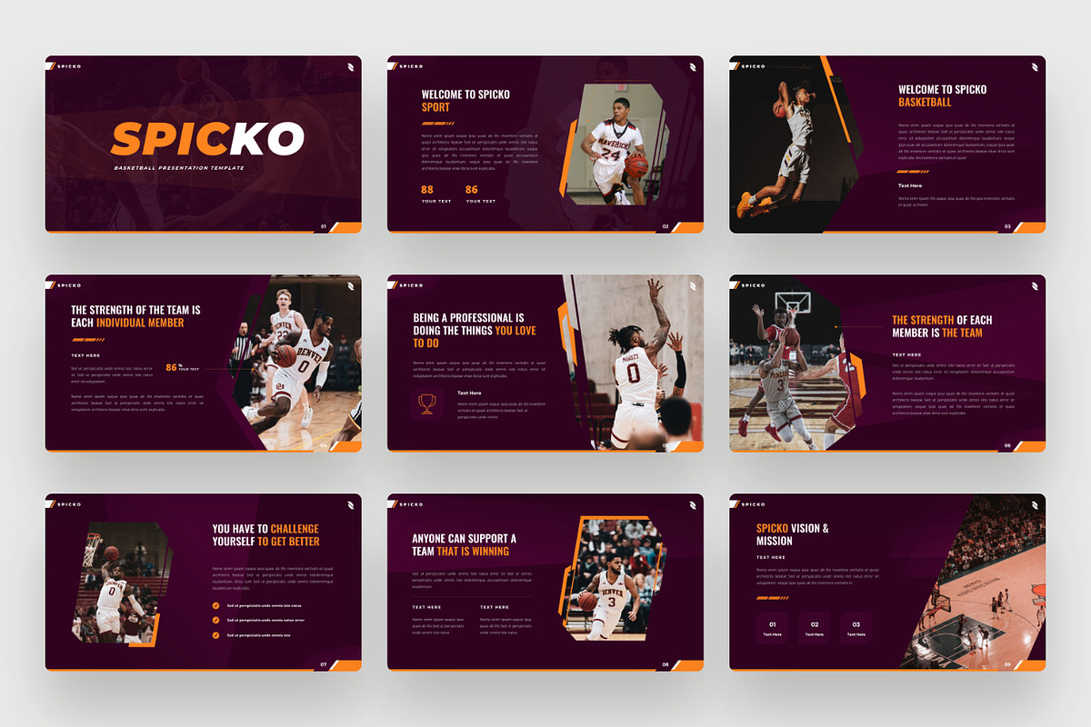 Spicko - PowerPoint basketball, a Presentation Template by BeadyLab (Photo 2 of 6)
