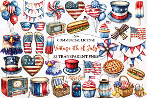Vintage 4th of July Independence Day, an Illustration by Designworld