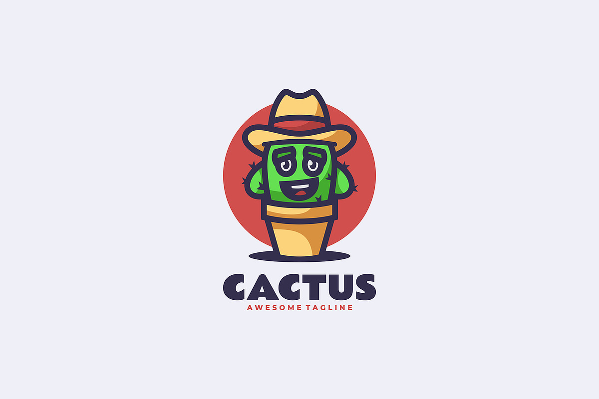 Cactus Mascot Cartoon Logo, a Branding & Logo Template by Artnivora.Std
