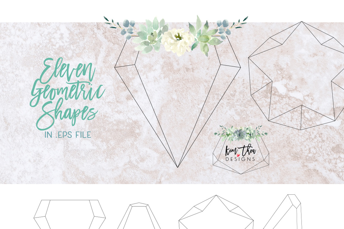 Succulents, White Flowers & Greenery, an Illustration by Kim Thoa Designs (Photo 4 of 12)