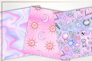 Pastel witch seamless patterns, a Pattern Graphic by Gaynor Carradice Designs (Thumbnail 4 of 7)