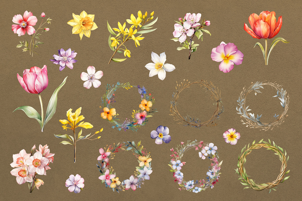 125 Spring Easter PNG Illustrations, a Seasonal Illustration by Graphicdome (Photo 10 of 16)
