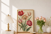 Vintage Tulip Botanical Flower Art, a Decorative Illustration by elfy creative (Thumbnail 1 of 5)