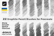 Pencil Brushes Procreate Sketch Pack, a Brush Add-On by ZenLettering (Thumbnail 1 of 7)