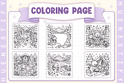 Cozy Bear Winter Journey Coloring, a Seasonal Illustration by Design Station (Thumbnail 3 of 3)