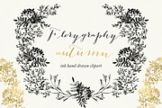 Florygraphy. Autumn. Ink clipart, an Illustration by LABFcreations (Thumbnail 1 of 4)