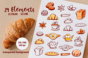 Baking & Tea Cartoon Illustration, an Object Graphic by XiuKab (Thumbnail 2 of 9)