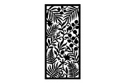Floral Botanical Panel Silhouette, an Object Graphic by hafijul (Thumbnail 3 of 4)